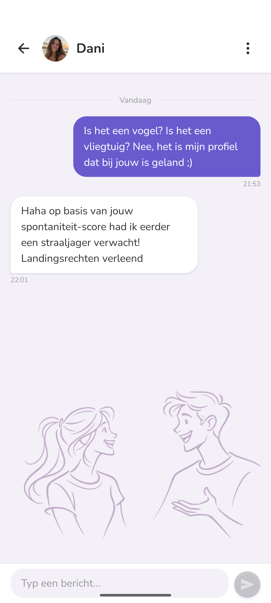 Voorbeeld gesprek